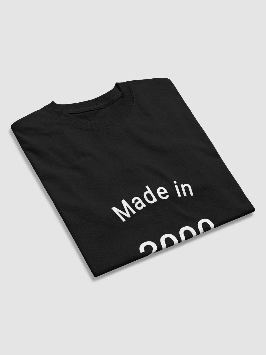 Made in 2000 Women’s Heavyweight T-shirt (Black) product image (4)