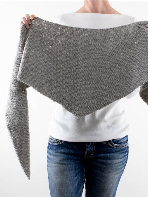 Skinny Triangle Scarf Knitting Pattern - Road Trip product image (2)