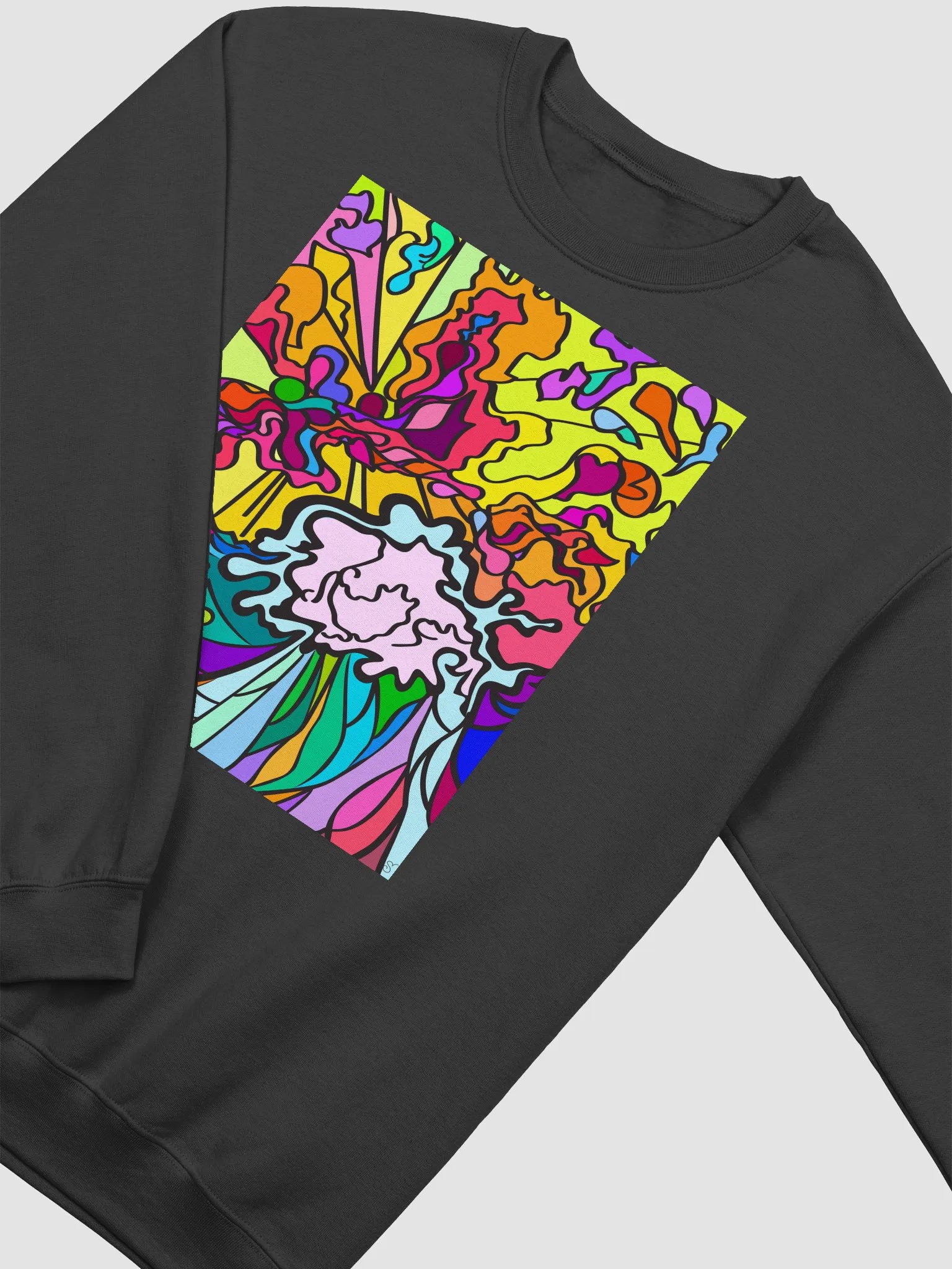 Vibrant Swirls Unisex Crewneck Sweatshirt - Wave at Sunset product image (3)
