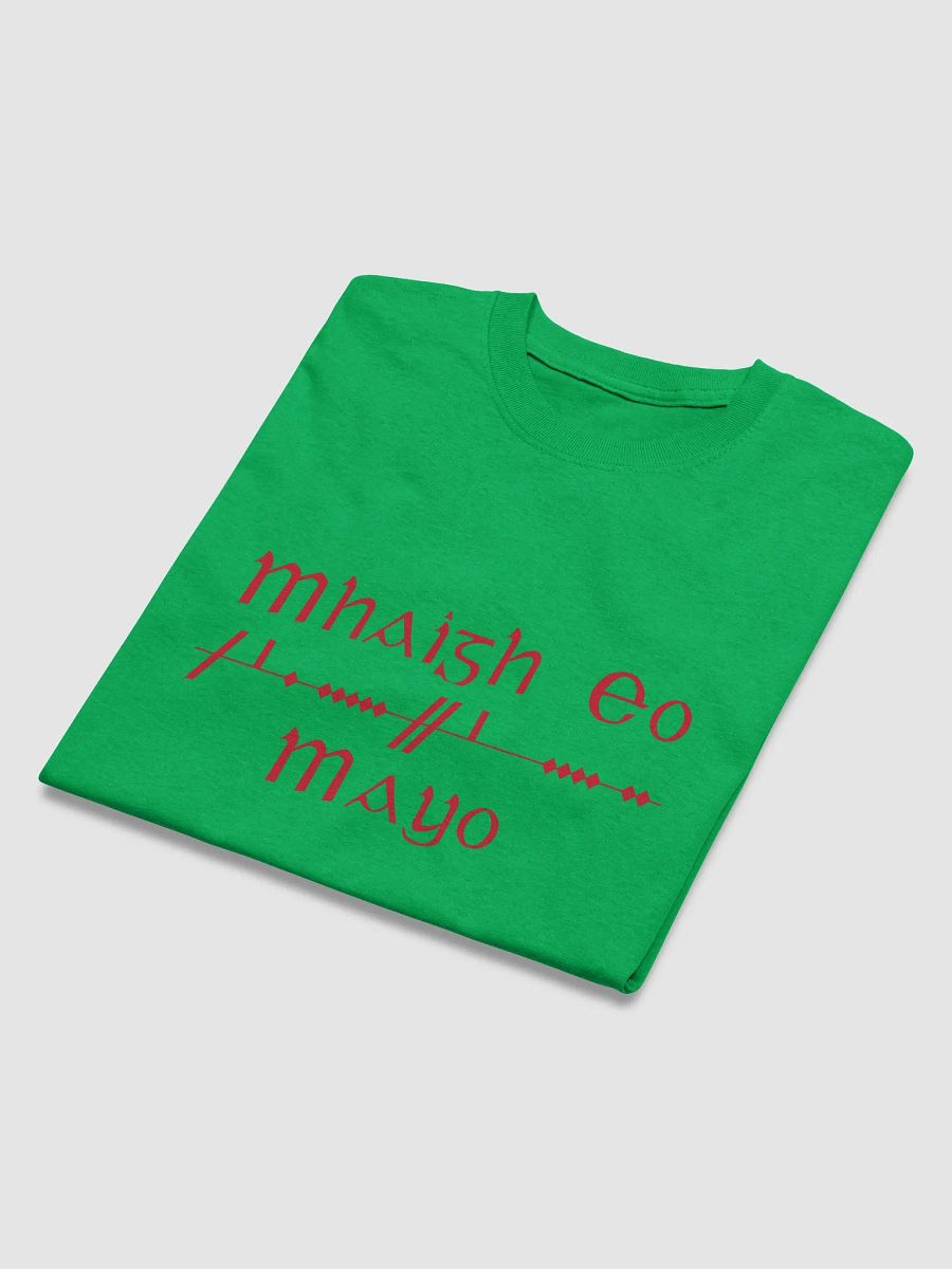 Mayo/Maigh Eo, Scholastic style Ogham Green printed T-shirt product image (3)