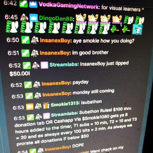 Another subathon started by this man and we now 20 hours deep