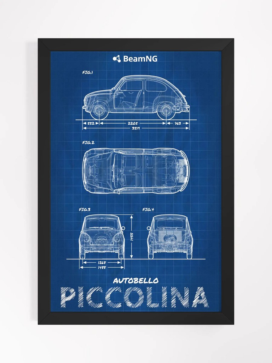 Framed Poster: Autobello Piccolina Blueprint product image (1)