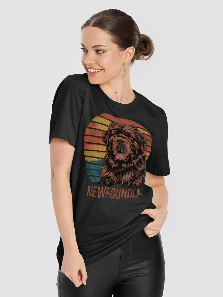 Retro Newfoundland Dog T-Shirt for Men and Women - Vintage Breed Print product image (2)