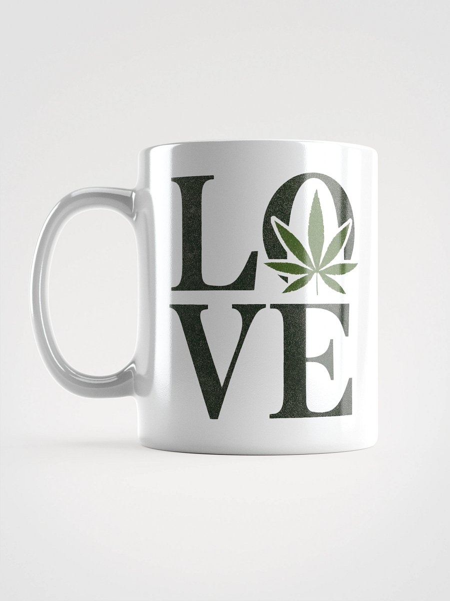 Love Weed Leaf Coffee Mug (White) product image (4)