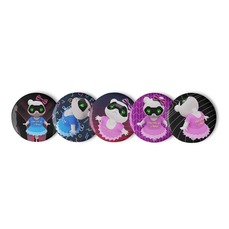 Robot Lila (set of pin buttons) product image (6)