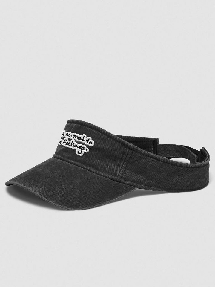 It is normal to have feelings. denim visor (bubble design) product image (2)