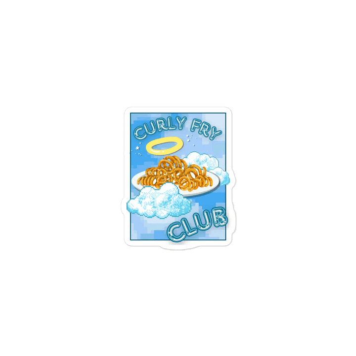 CURLY FRY CLUB die-cut magnet product image (1)