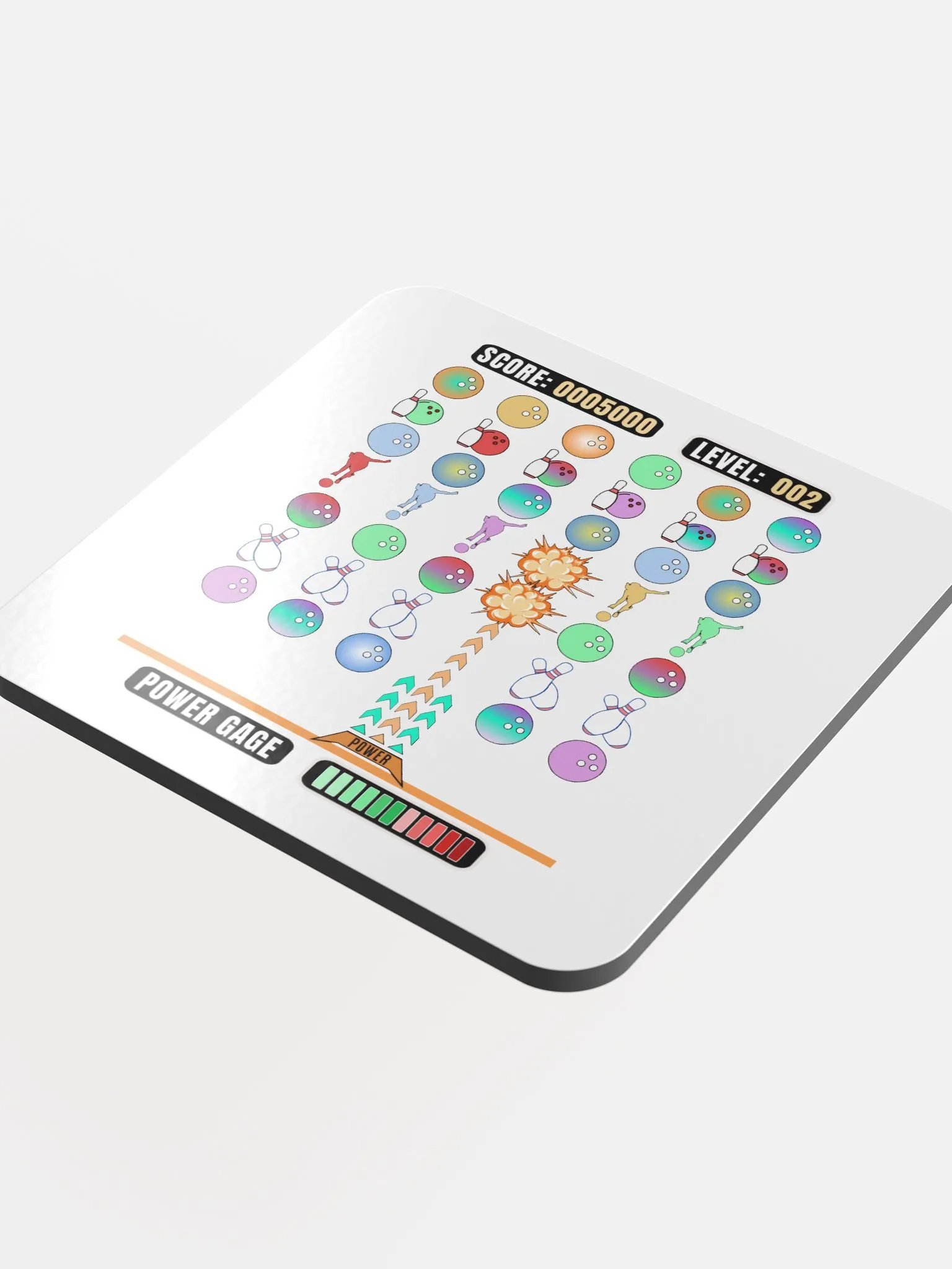 Space Invader Game Bowling Arcade Explosion Cork Coaster product image (1)