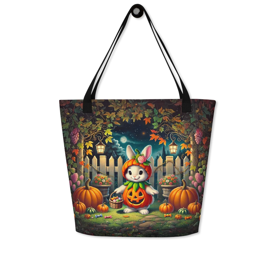 Whimsical Halloween Bunny Rabbit Pumpkin Patch Tote Bag product image (4)