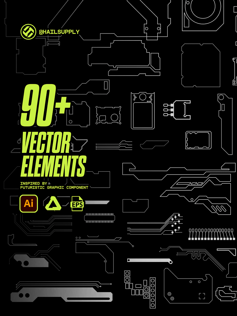 90+ SCI FI HUD ELEMENTS product image (1)