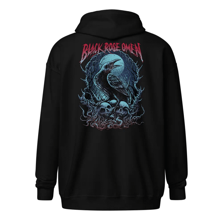 Black Rose Omen Raven Zip Hoodie product image (1)