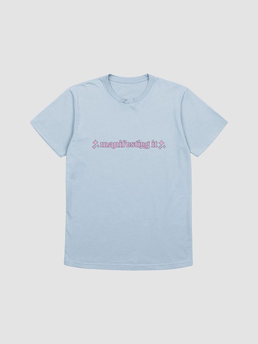 The 'Manifesting It' T-Shirt - Pink Text - Slim Fit product image (1)
