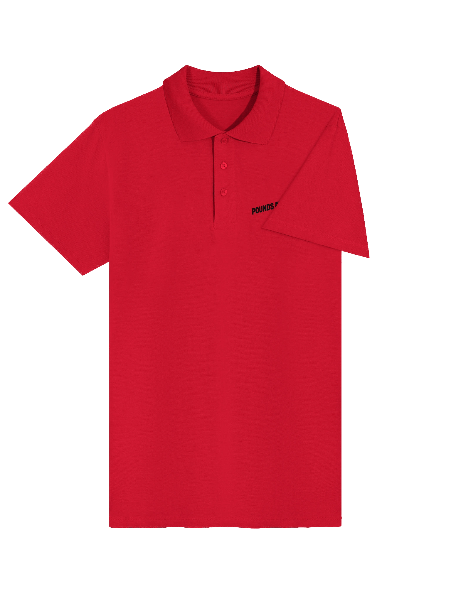POUNDS AROUND red polo with stitched black product image (4)