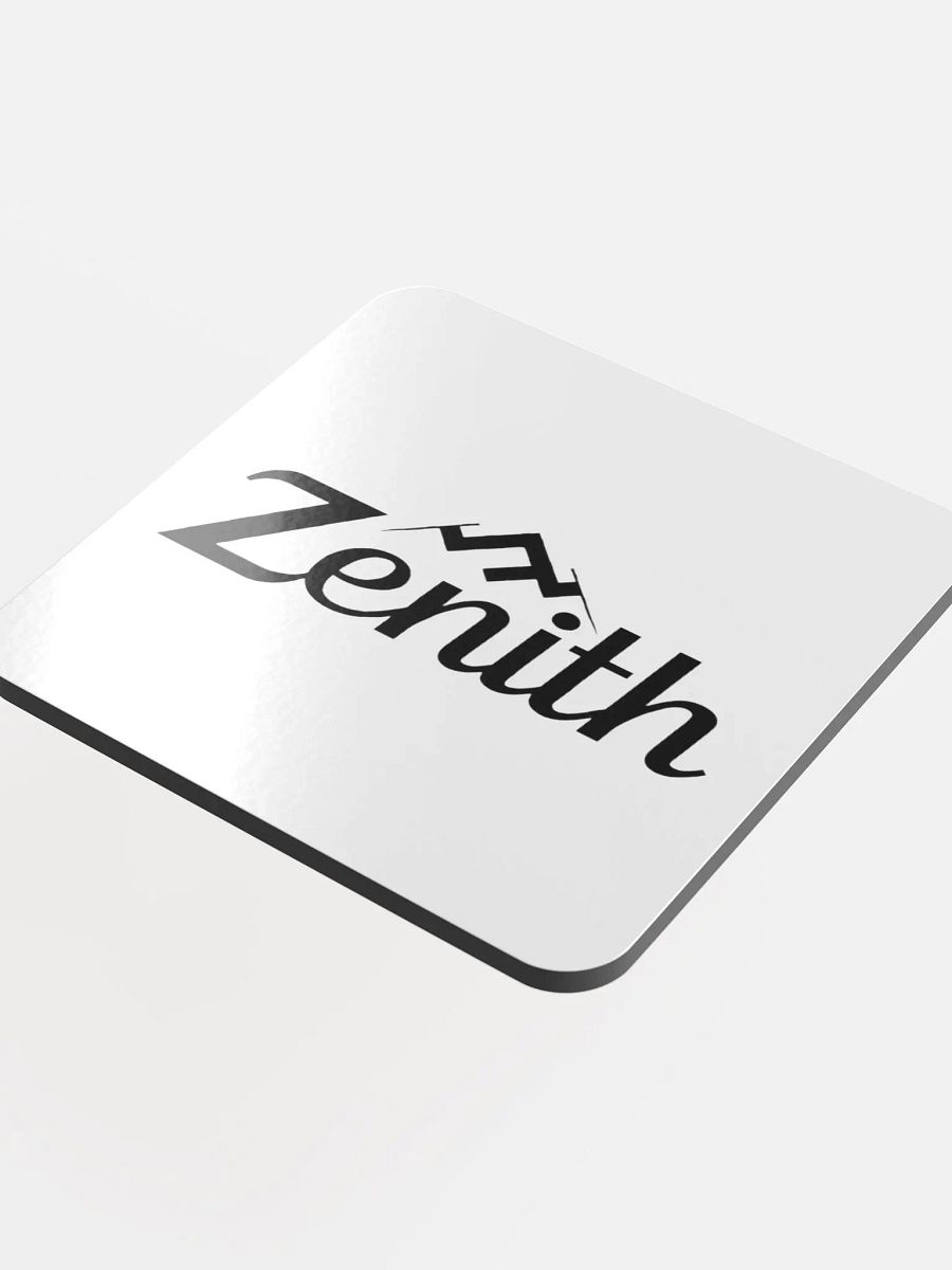 Zenith Eco-Friendly Glossed Cork Coaster - White product image (4)