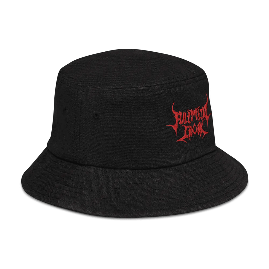 Full Metal Denim Bucket Hat (Red Logo) product image (3)