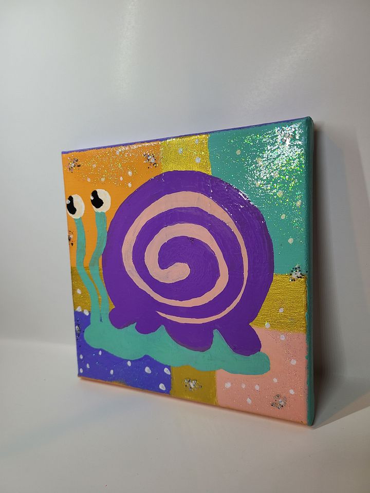 Gary's Cousin - painting on 8x8 canvas product image (2)