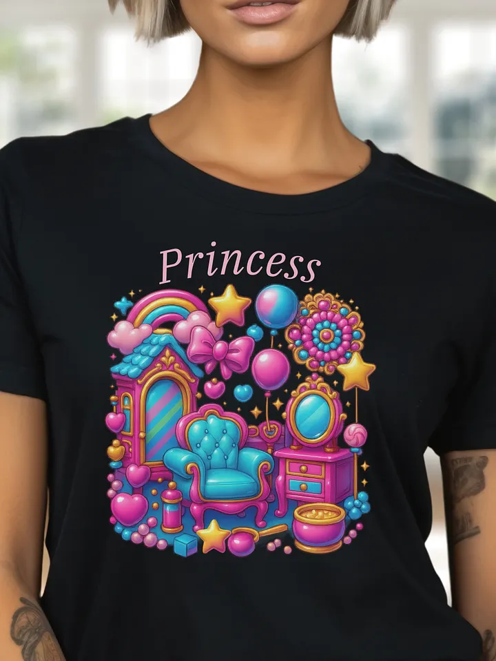 Princess - Dollhouse Color Burst - Bella Canvas 3001 Unisex Staple T-Shirt product image (1)