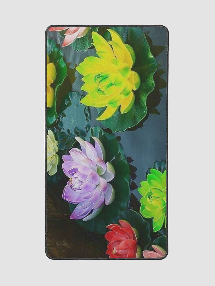 Pond full of Lotus flowers desk mat product image (2)
