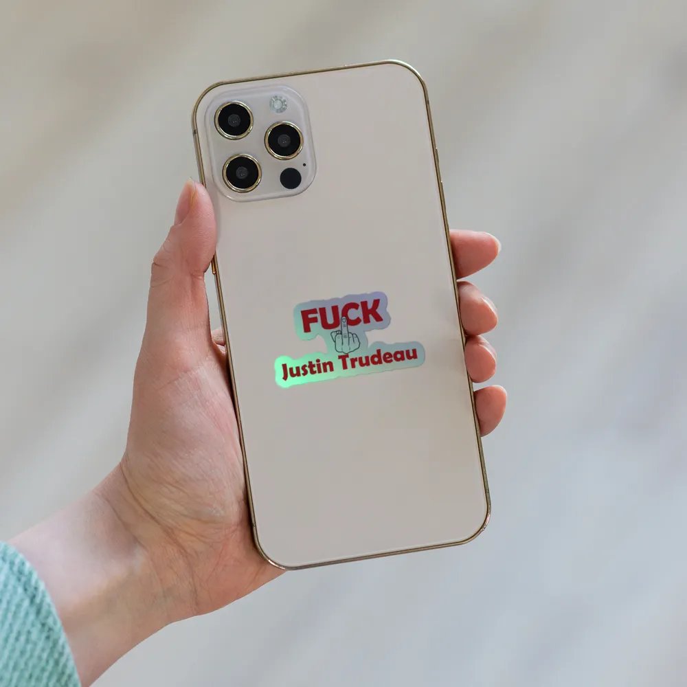 Fuck Justin Trudeau Holographic Sticker Pack product image (2)