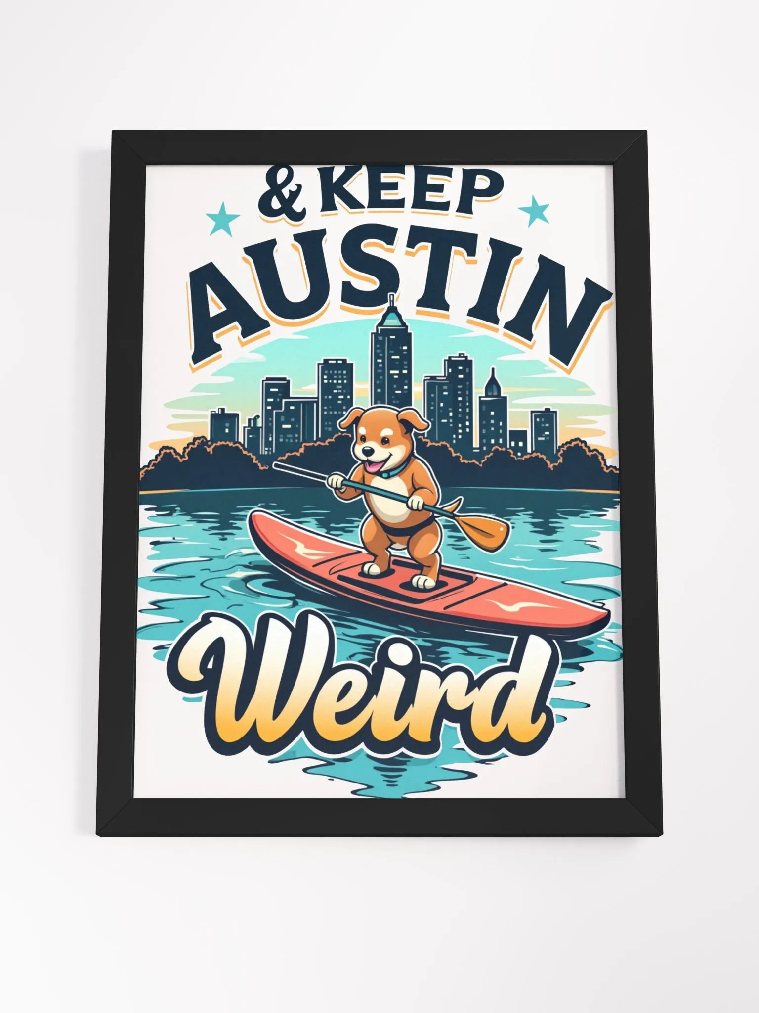 Keep Austin Weird Paddleboarding Poster product image (11)