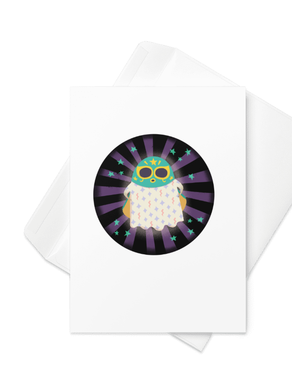Little Ghost Luchador - Greeting Card product image (3)