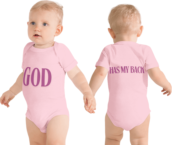 God Has My Back Baby Onesie in Pink 🌸 product image (1)