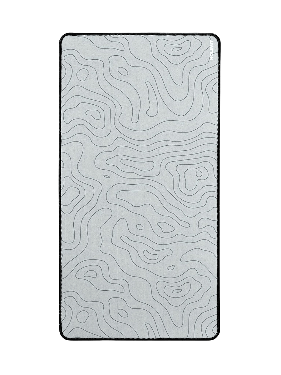 NOLIMIT M size gaming mat - White Topographic Mapping product image (3)