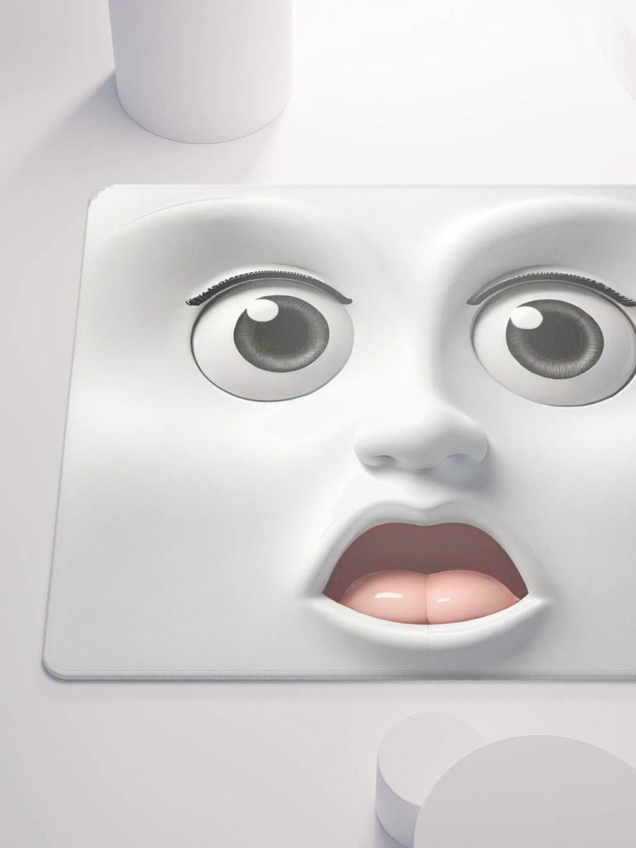 Surprised Expression Premium Mouse Pad: Add a Pop of Fun to Your Desk! product image (6)