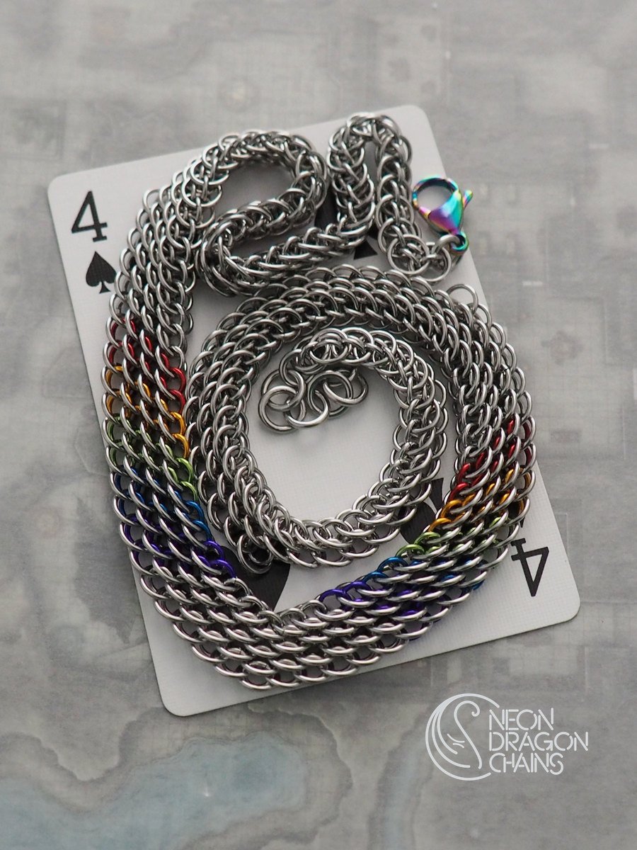 Electric Dragonscale Necklace / Rainbow Chrome OOAK product image (4)
