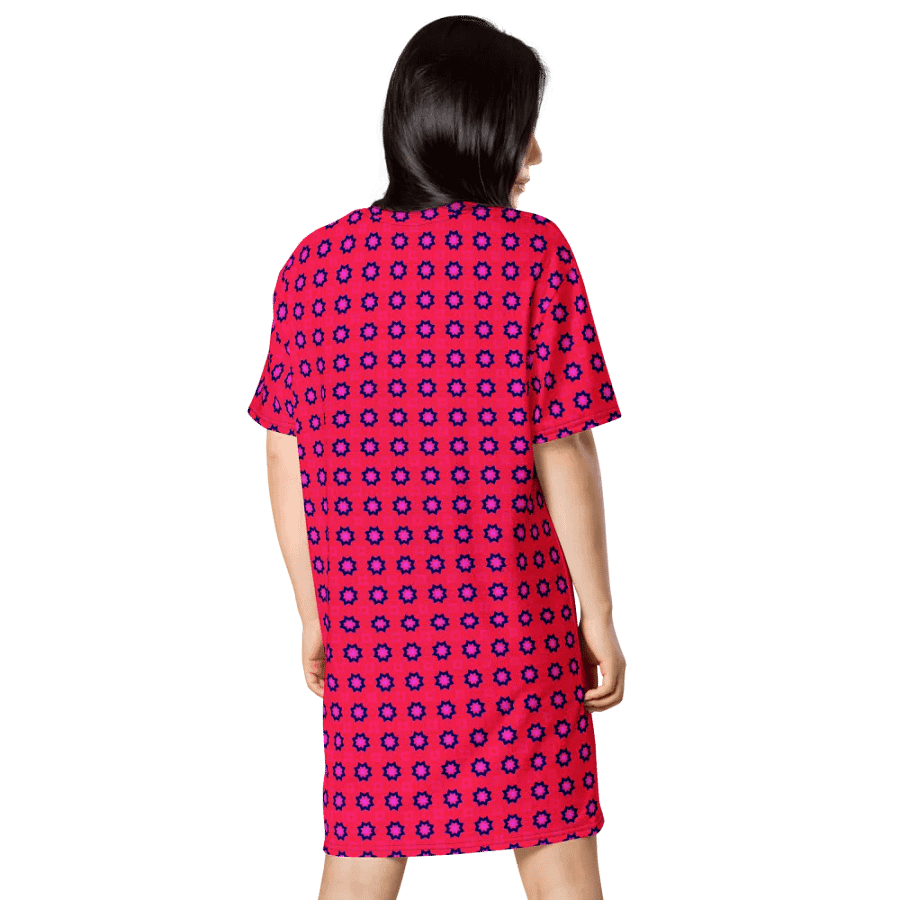 Abstract Red TShirt Dress product image (3)
