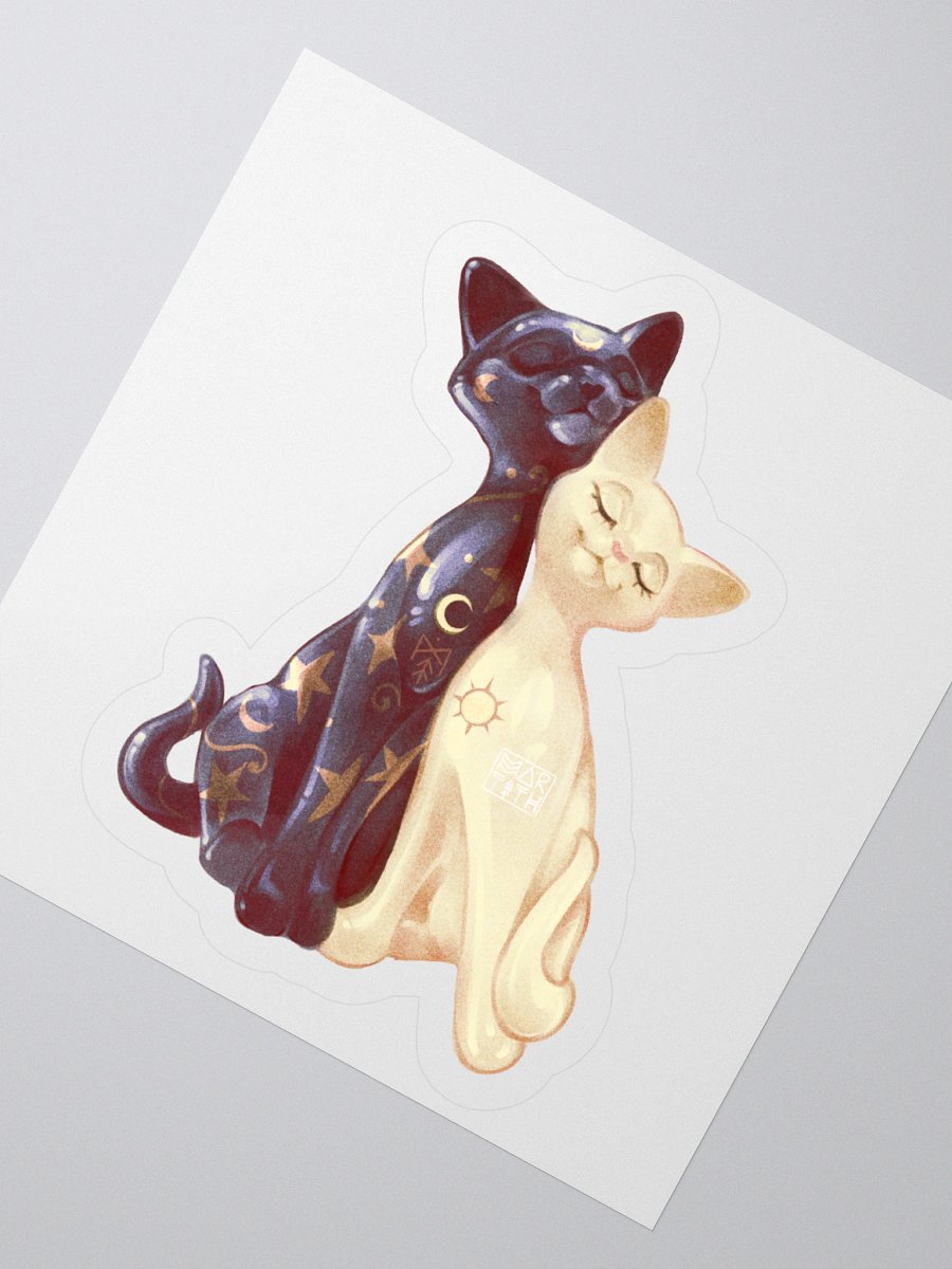Sun & Moon porcelain | Kiss-cut sticker product image (2)