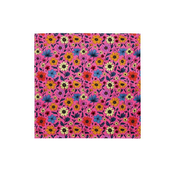 Cute Cottagecore Floral Bandana With Wildflower Garden Pink Aesthetic product image (1)
