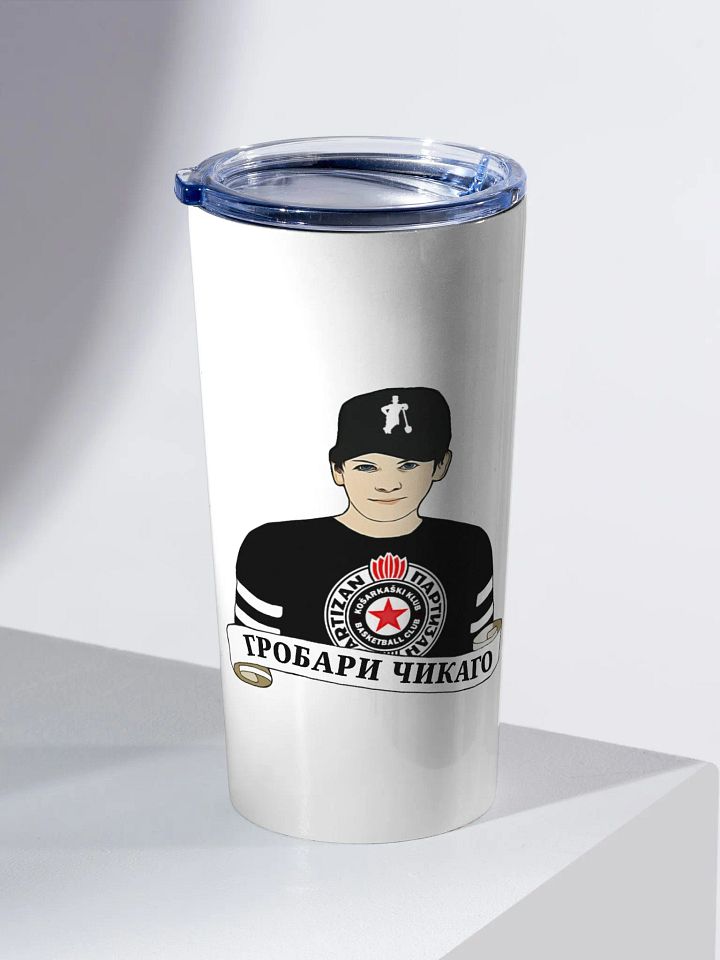 Grobari Čikago KK Partizan 20oz Stainless Steel Tumbler product image (2)