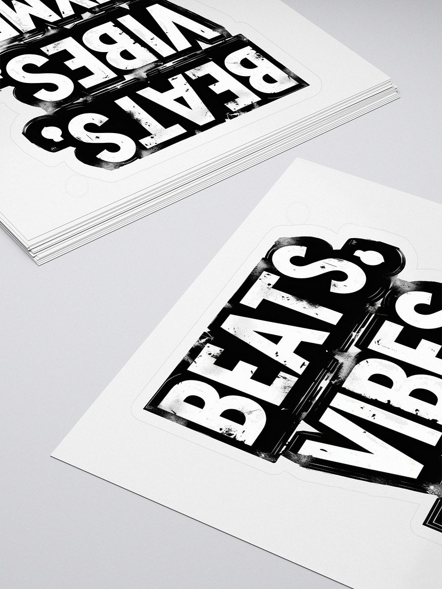 Beats, Vibes, Rhymes Kiss Cut Stickers product image (4)