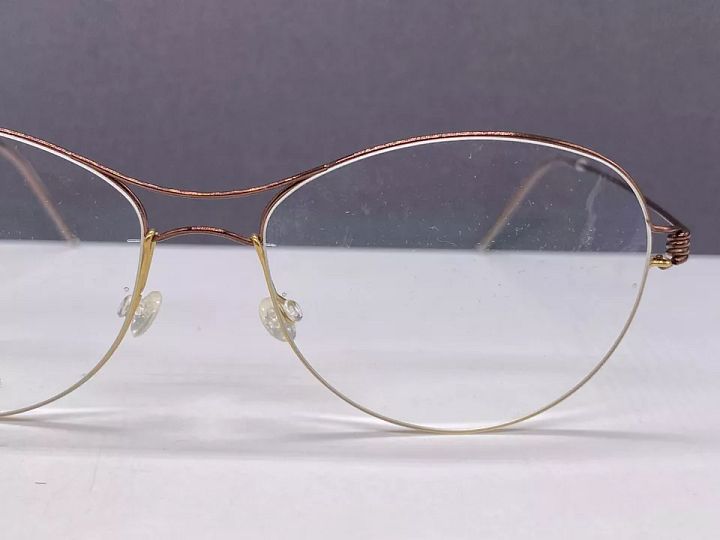 Lindberg Eyeglasses Frames woman Round Oval Grey Titanium Air Rim Marlene 53 Big product image (2)