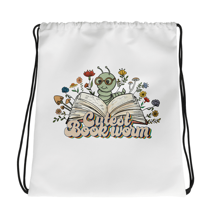 Drawstring Bag Cutest Bookworm product image (3)