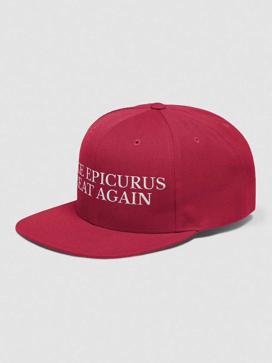 Make Epicurus Great Again Cap (Wool Blend Snapback DARK) product image (4)