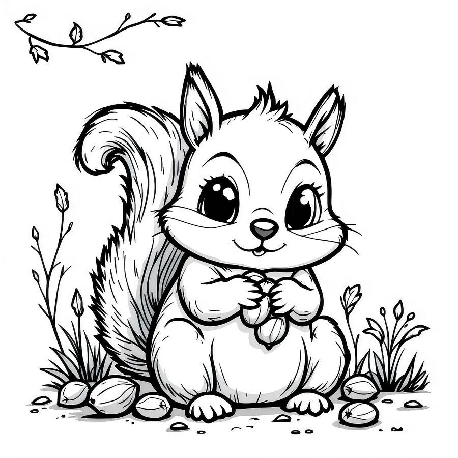 18 Free Squirrels Coloring Page Digital Art - Fun and Creative Designs for All Ages product image (5)