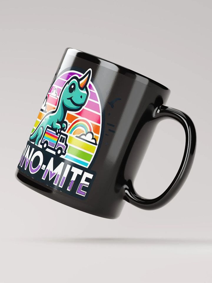 DINO-MITE Black Glossy Mug product image (3)