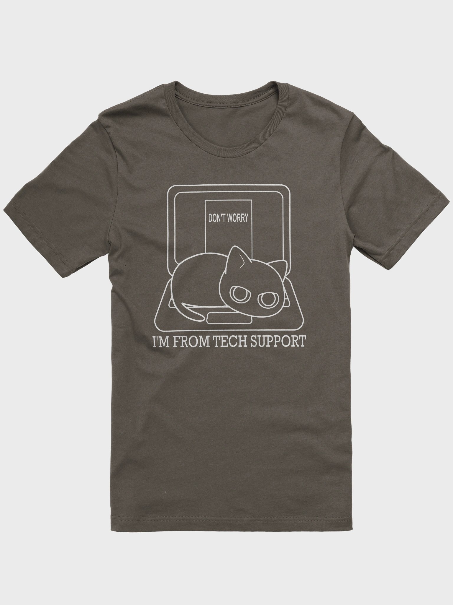 Cat on Laptop (White Print) - Unisex Adult Super Soft Lightweight T-shirt product image (1)