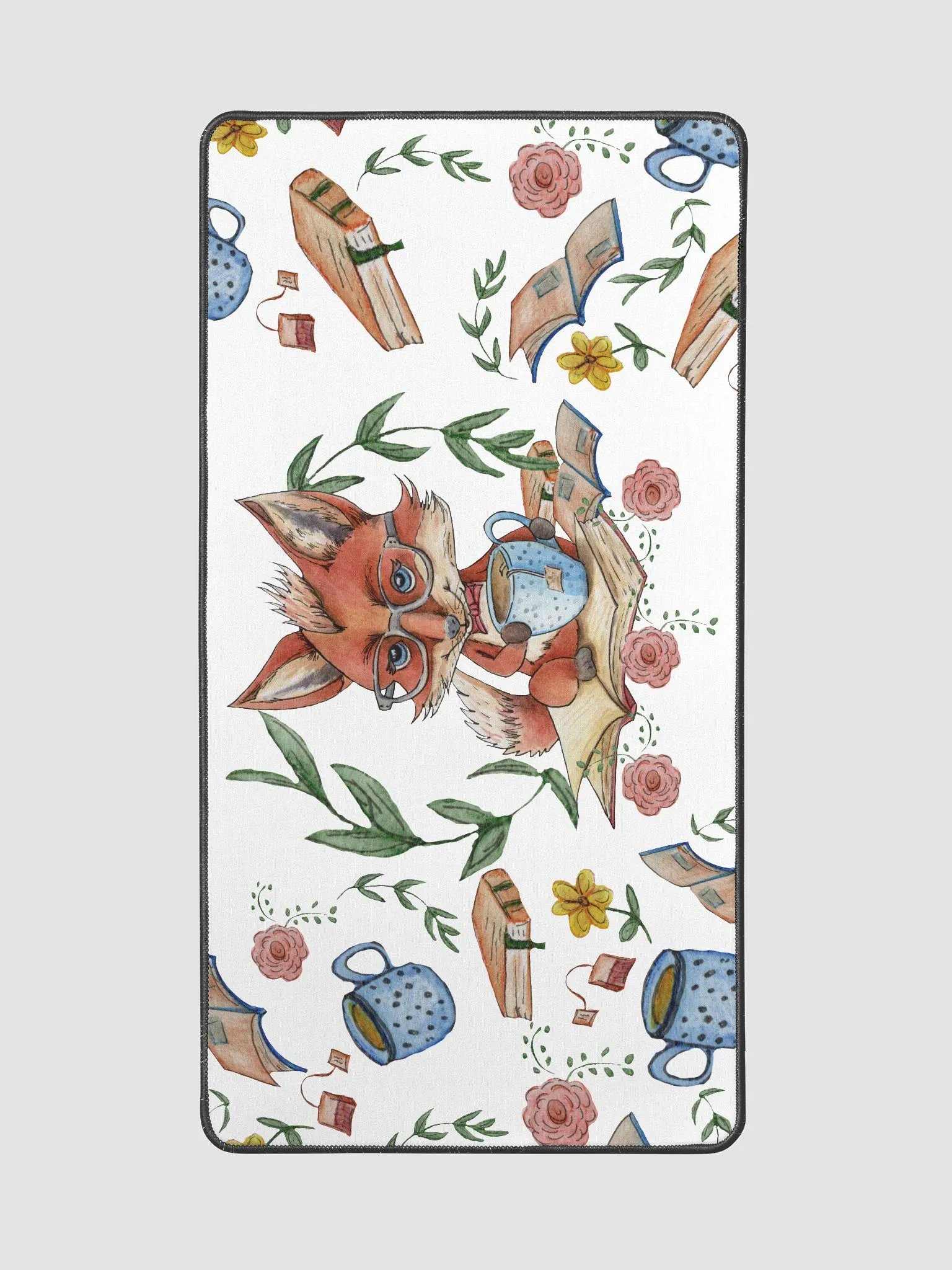 Tea Time Fox Desk Mat product image (2)