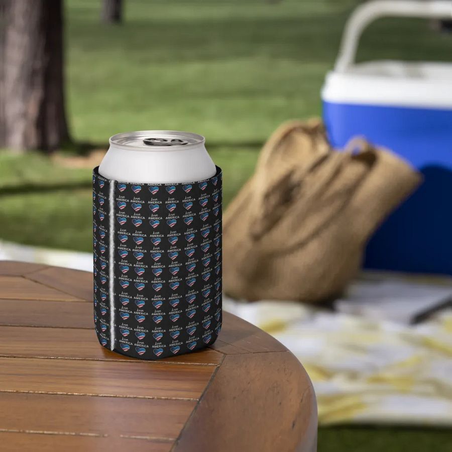 Patriotic Heart Can Cooler product image (7)