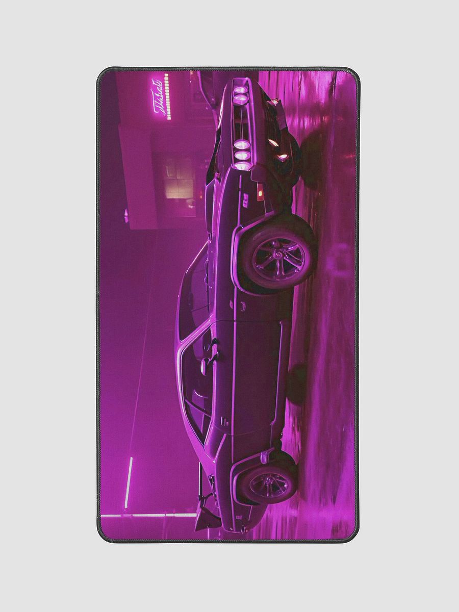 Neon Night Muscle Car Desk Mat - 12"x22" product image (2)