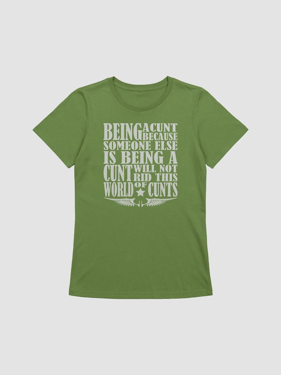 Stop Being A Cunt - White Lettering - Bella+Canvas Women's Supersoft Relaxed-fit T-Shirt product image (2)