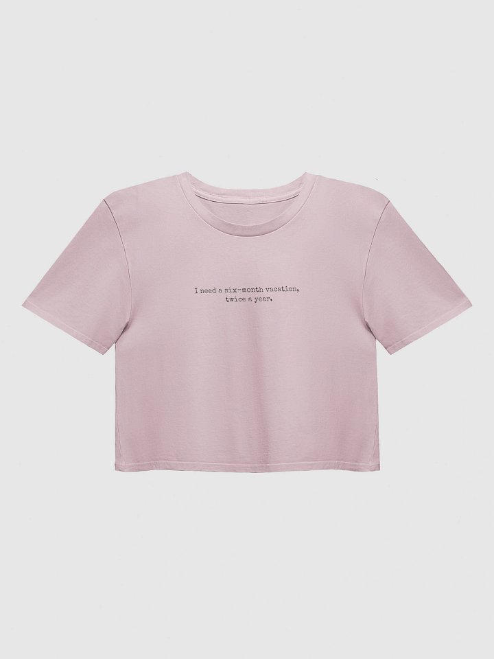 Relatable Vacation Humor Crop Top - Y2K Style Baby Tee for Women product image (2)