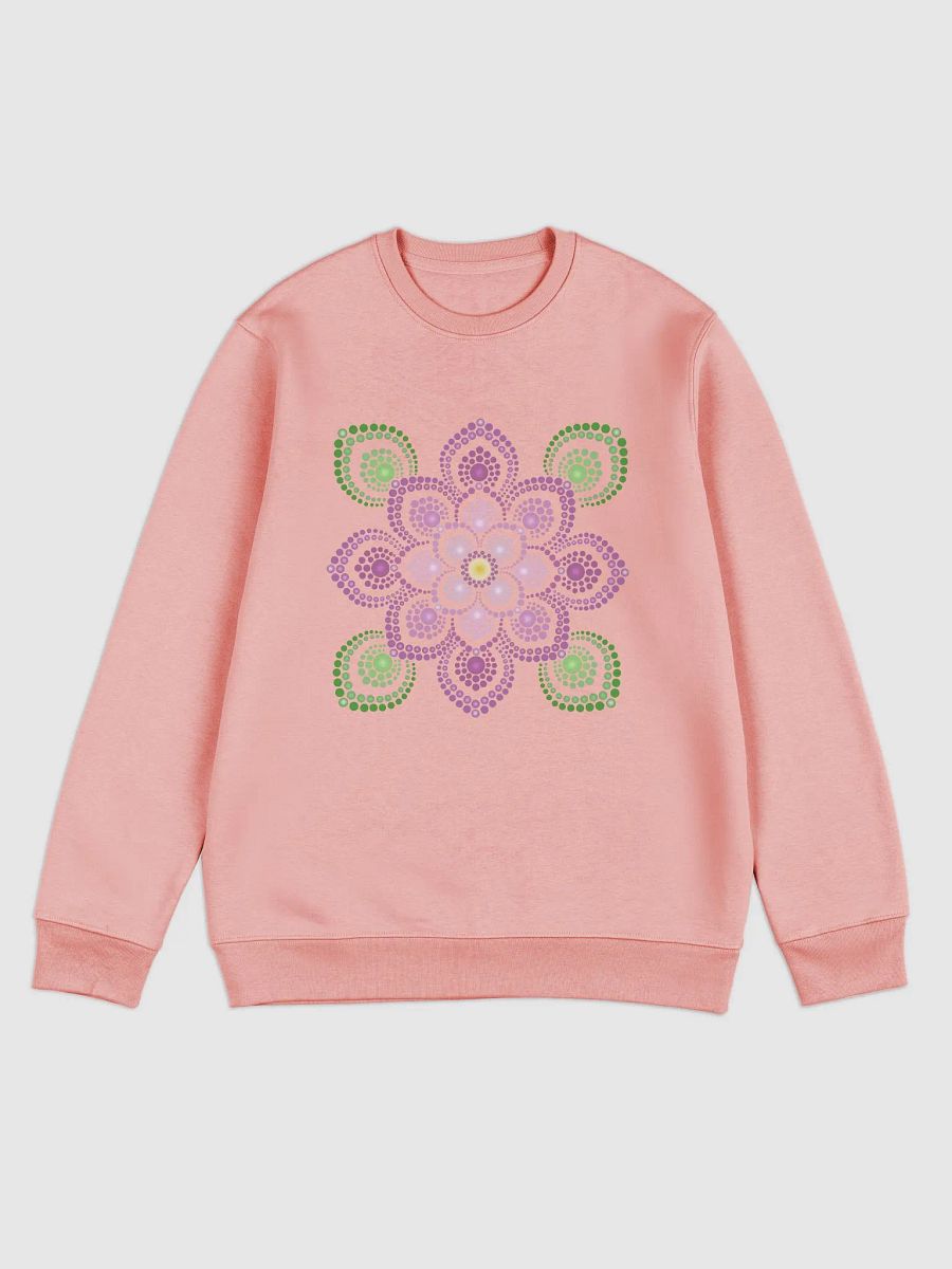 Purple and Green Mandala Unisex Eco Sweatshirt product image (7)