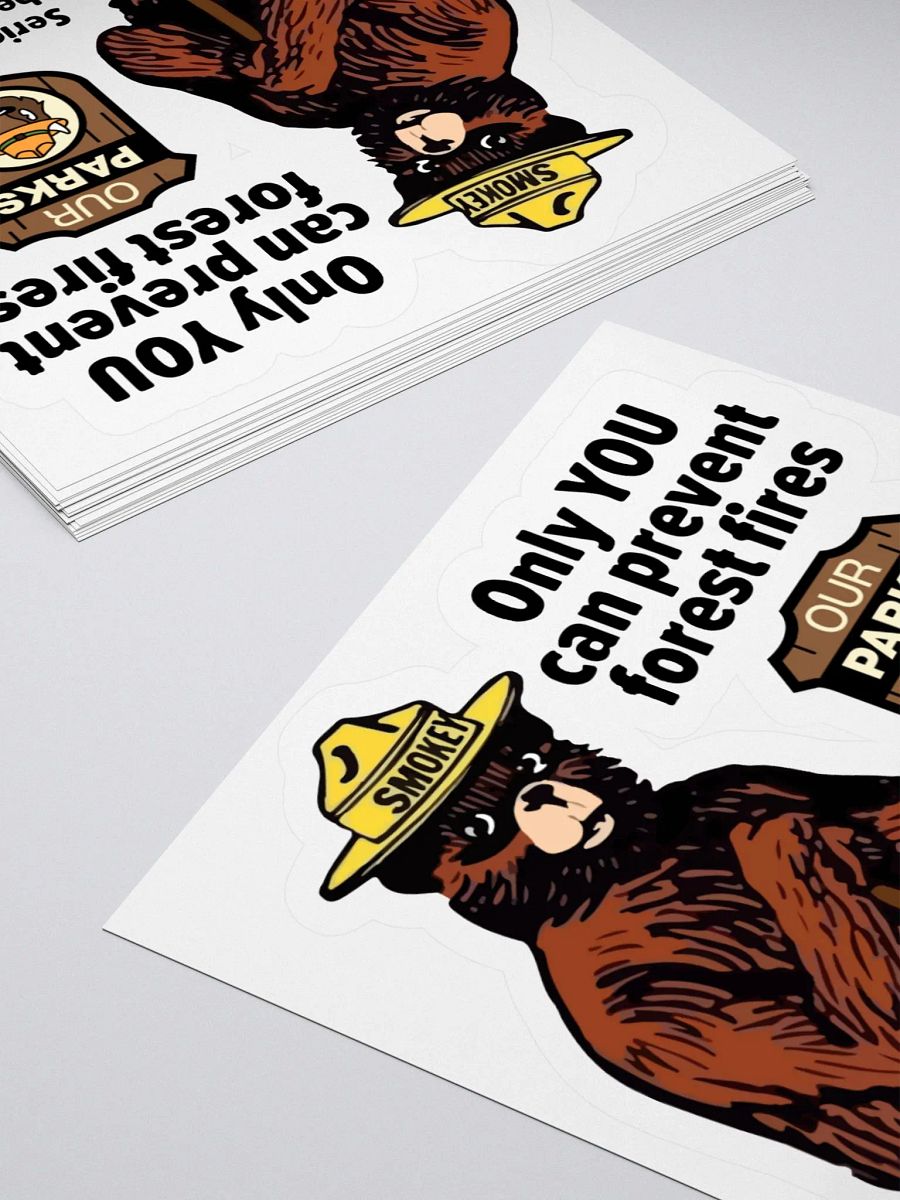 We've been DEFUNDED! Smokey Our Parks Bear Sticker 3 SIZES! Alt National Parks Kiss Cut Vinyl product image (4)
