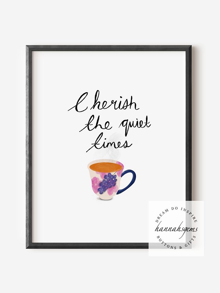 Quiet Times Floral Cup Print product image (1)