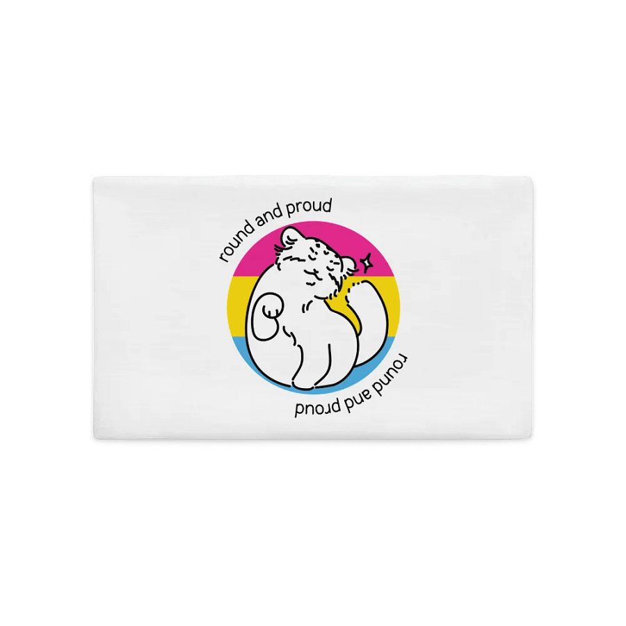 Round and Proud Manul Pansexual Version - Pillow Case product image (2)