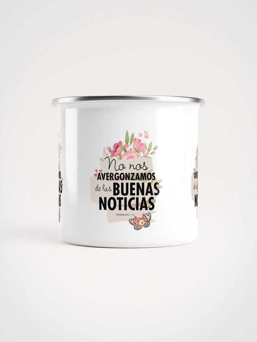 'No Nos Avergonzamos de las Buenas Noticias' Enamel Mug product image (1)